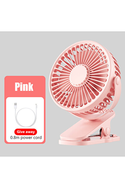 Choice Pink USB Mini Desktop Clip Fan 3 Speed Quiet 360° Rotatable Portable E...