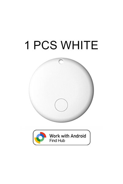 Choice1 1PCS WHITE Smart GPS Tracker Works With google find my device tracker...
