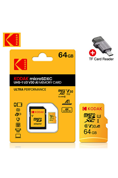 Choice5 Kodak 64GB C100 TF Card Kodak Micro SD Card 32GB 64GB 128GB 256GB V30...