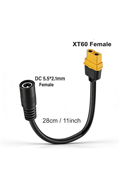choice2 XT60 Female - 1xDC 3-in-1 XT60 to Two DC5521 Connector Convert Cable,...