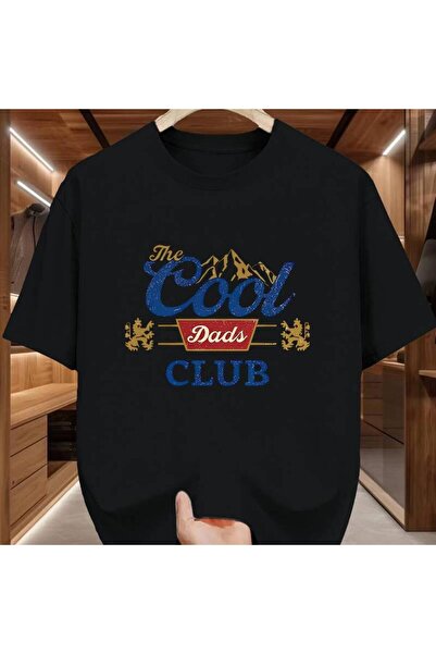01THEONE The Cool Dads Club - Men'S Round Neck T-Shirt Vintage Style Casual V...