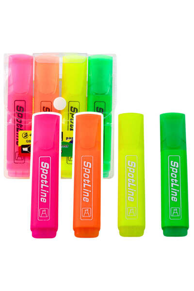 LEAN Set de markere neon, 4 piese, 21533