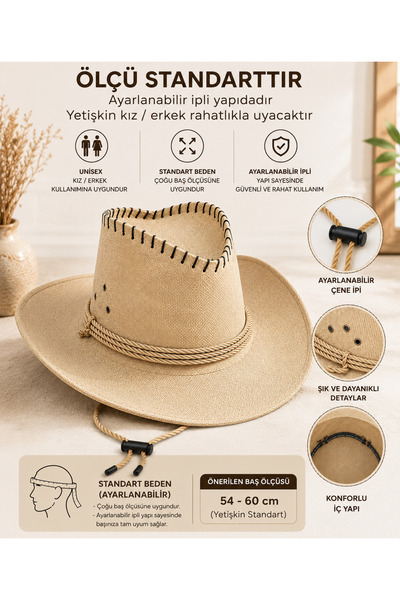 Toptancı Amca Premium Trilby Hat Unisex Summer Sunscreen Seaside Beach Campin...