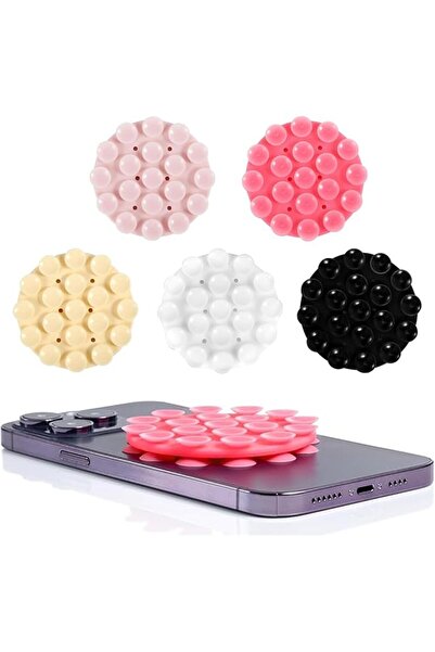 Generic 5-Pack Silicone Suction Phone Holders for Mirror Selfies | Double sid...