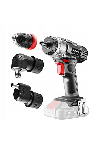 graphite Mașină de înșurubat cu acumulator 18V HEX 1/4''+3 adaptoare fără acu...