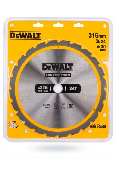 Dewalt Pânză de ferăstrău circular pentru lemn 315 x 30mm dt1961