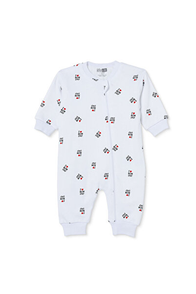 ebebek Hello Baby HelloBaby Kız Bebek Uyku Tulumu Slogan Baskılı Fermuarlı Bi...