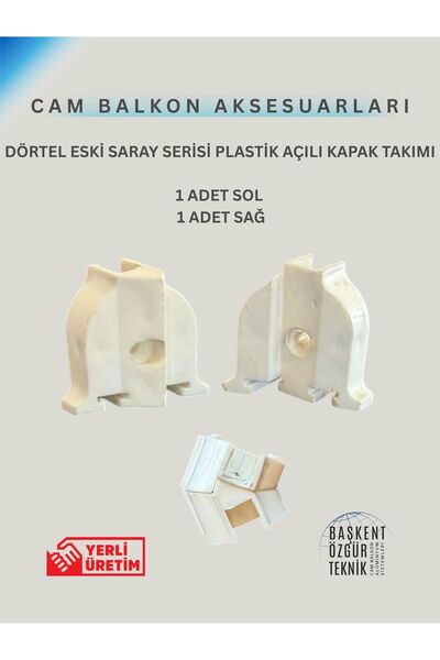CADDE CAM BALKON DÖRTEL ESKİ SARAY SERİSİ PLASTİK AÇILI KAPAK TAKIMI/22.5 DERECE