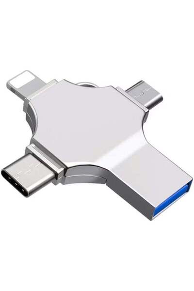 Flash Drive محرك أقراص USB بسعة 64 جيجابايت، 4 في 1، مع وصلة OTG، USB A، USB ...