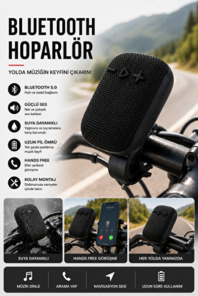 Happy Owl Bluetooth Gidon Hoparlörü Kablosuz Taşınabilir Bisiklet Motor Scoot...