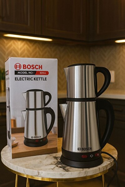 Bosch Paslanmaz Çelik Elektrikli Çay Makinesi – Çaycı – Sıcak Tutma Özellikli...