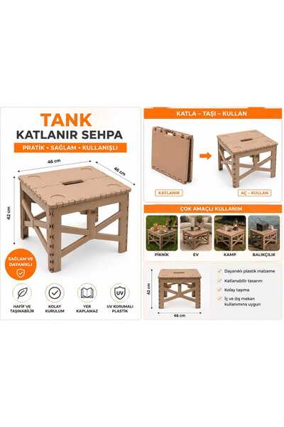 ÖZGEN KATLANABİLİR SEHPA-KATLANABİLİR MASA-KAMP MASASI