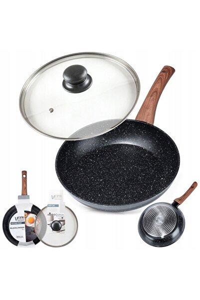 Vilde Tigaie GRANITĂ pentru prăjit și gătit la aburi 24 cm gaz inducție capac