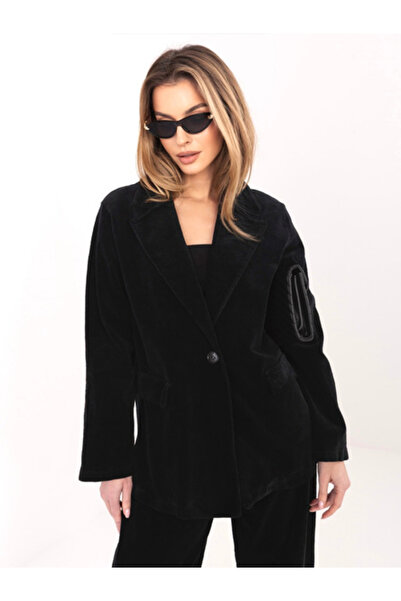 rue parıs Women's Jacket, RUE PARIS, Cotton, Long Sleeve, Black, model IT-MA-...