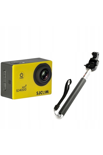 NO BRAND Cameră sport SJCAM SJ4000 WiFi galbenă + Selfie