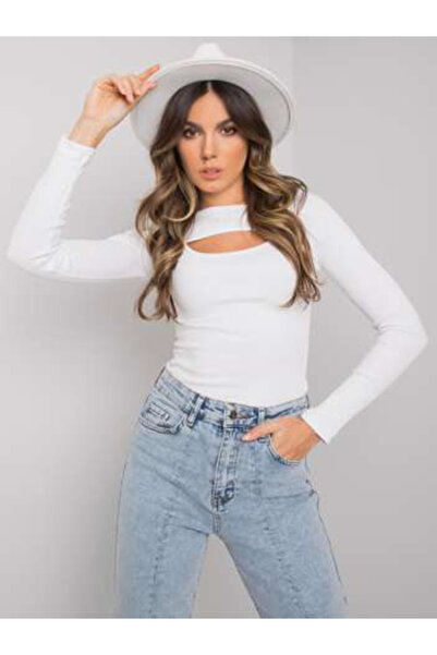 rue parıs Bluza Dama, RUE PARIS, Bumbac, Maneca lunga, Alb, model RV-BZ-7336.67