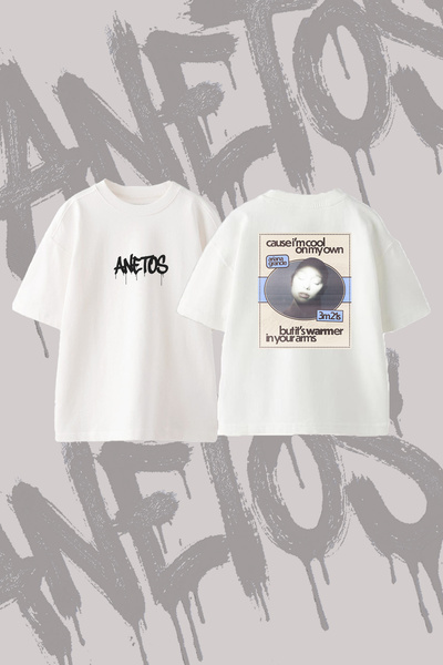 Anetos Ariana Grande_33 Design Back Printed Cotton White Oversize T-Shirt