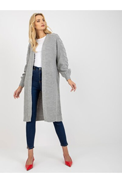 rue parıs Cardigan Dama, RUE PARIS, Acril, Maneca lunga, Gri, model LO-SW-LK-...