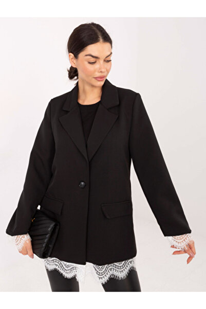 Italy Moda Women's Jacket, ITALY MODA, Polyester, Long Sleeve, Black, model I...