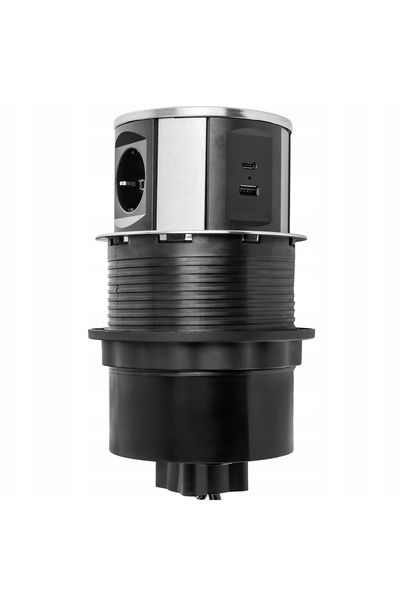 Spacetronik Priză de bucătărie încastrată în blat, triplă, cu USB