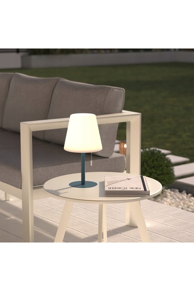 Atmosphera LAMPĂ DE MASĂ FĂRĂ FIR PENTRU BALCON TERRASĂ 30 cm LAMPĂ USB ALBASTRĂ