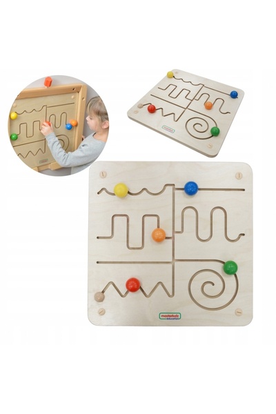 Masterkidz TABLA EDUCATIVĂ DIN LEMN LABIRINT MONTESSORI