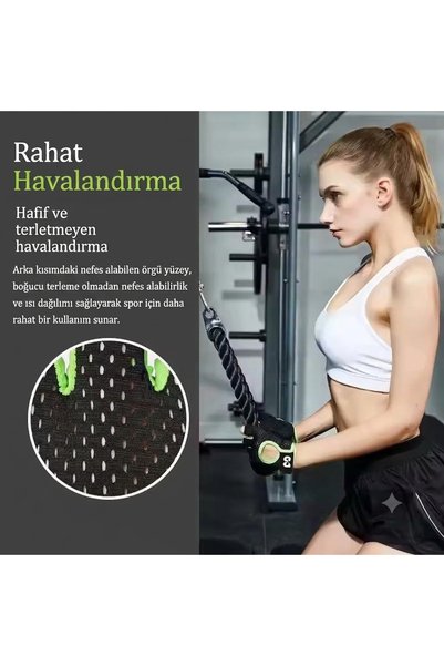 SkyWheel Breathable Mesh Anti-Sweat Half Finger Fitness Pilates Palm Anti-Slip Silicone Sports Gloves - Size S