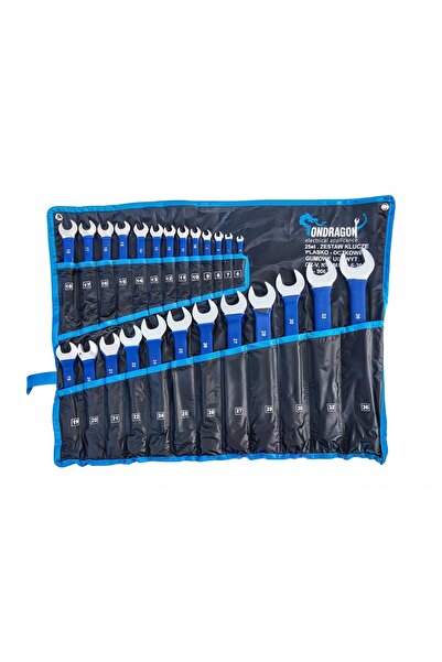Ondragon Set complet de chei fixe și inelare 6-36mm 25 piese + suport OD9063