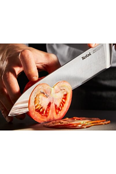 TEFAL Set de 4 cuțite Precision + bloc din oțel inoxidabil cu 5 piese