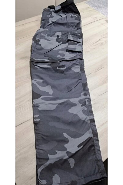 Stalco Pantaloni de lucru lungi pentru bărbați 2 în 1, camuflaj, mărimea M.