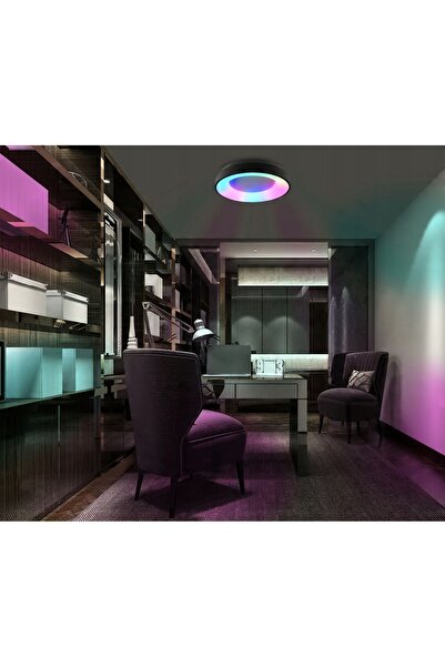 VİDEX Plafonieră rotundă LED RGB 45cm cu variator de intensitate și telecoman...