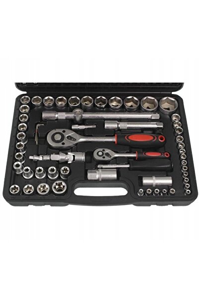 GMP Set de scule, cutie de scule, chei tubulare, 108 piese, 1/4 1/2 inch