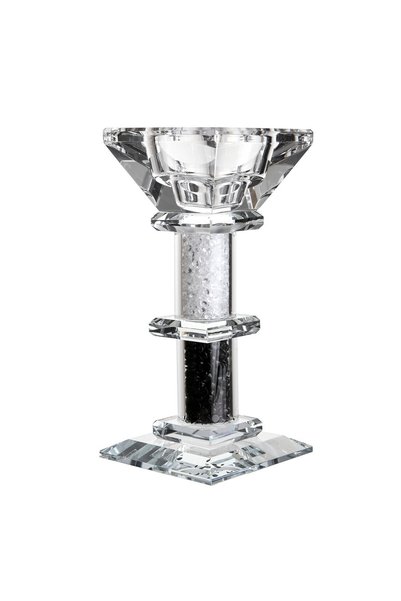 OEM Candlestick with glass chips, 19x7, "Black and White" S