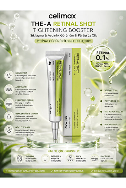 Celimax The-A Retinal Shot Yaşlanma, İnce Çizgi ve Kırışıklık Karşıtı Cilt Ye...