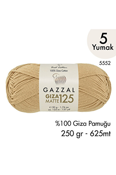 Gazzal Giza Matte 125 5552 - 100% Cotton Summer Amigurumi and Knitting Yarn -...