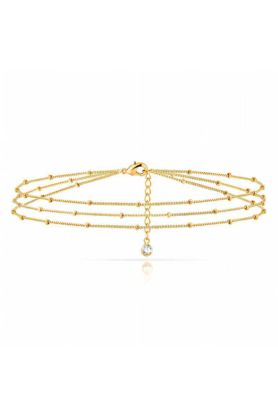 OEM Fine Layers gold bracelet, made of stainless steel, with crystal, 18K gol...