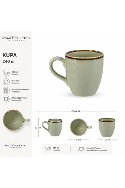 Kütahya 240 ml Mug – Elegant and Functional Design
