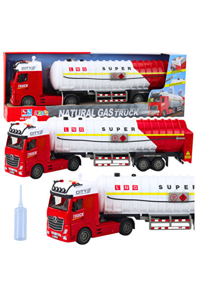 LeanToys Camion cisternă Pompare apă Lumini Sunete Alb-Roșu