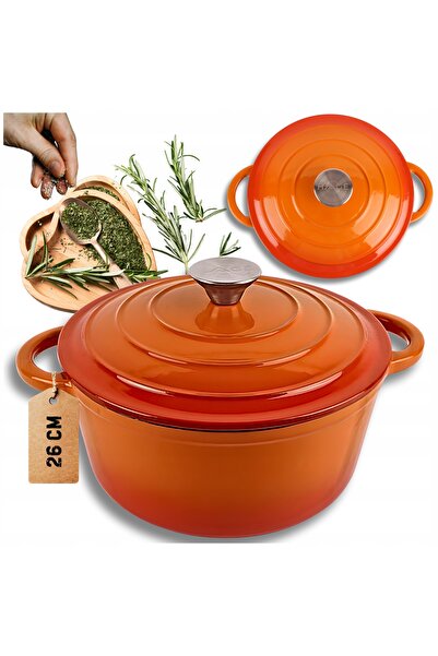hagesa Cratită emailată 26cm 5L HAGE ORANGE