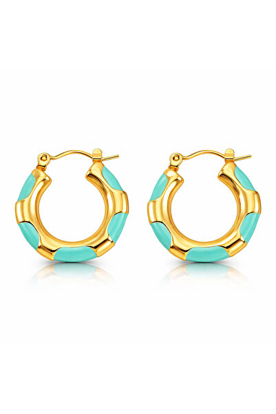 OEM Retro Riviera gold earrings, made of stainless steel, with summer Edition...