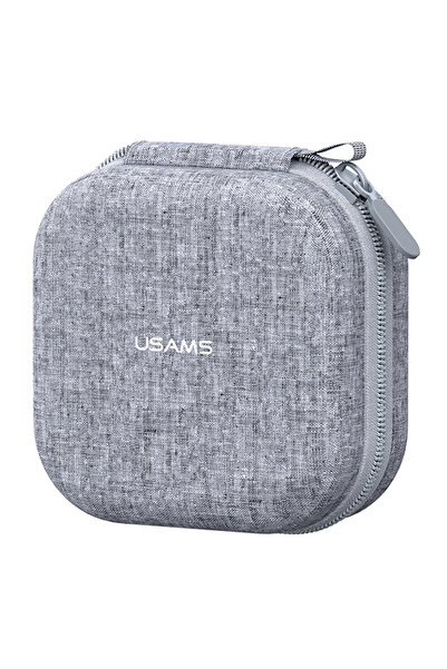 Usams θήκη οργάνωσης ακουστικών Bluetooth ZB351, 9.5x9.5x5cm, γκρι