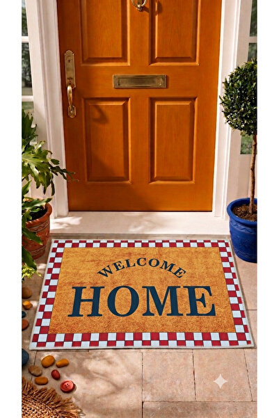 Nesrin home Dijital baskılı WELCOME yazılı kapı önü Paspasi