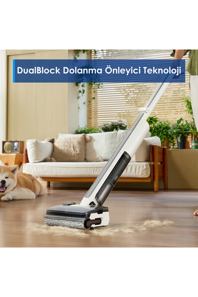 Tineco Floor One i7 Fold Kablosuz Akıllı Islak Kuru Elektrikli Süpürge, Zemin...