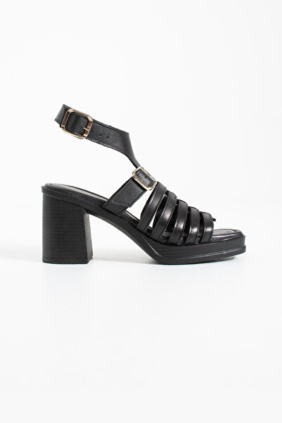 Siena Shoes Дамски сандали Virella от естествена кожа с лека подметка, черни