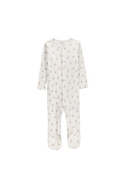 Coccodrillo HELLO WORLD UNISEX Salopetă reiată cu mâneci lungi pentru nou-năs...
