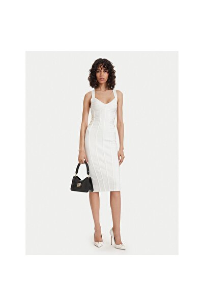 Elisabetta Franchi Rochie de cocktail pentru femei AM24D62E2 Albă