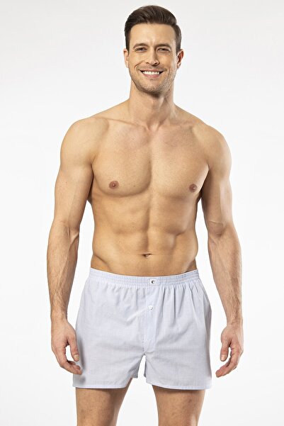 Cacharel Men's Poplin Boxer 1113/Solid Light Blue