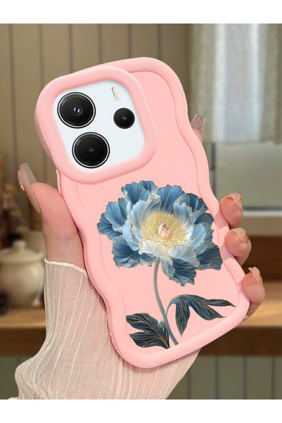 Hontinga Redmi Note 14 4g Compatible Case Camera Protector Pink Silicone Coup...