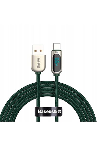 NO BRAND Cablu USB - USB Typ-C BASEUS Display 66W 2 m Verde