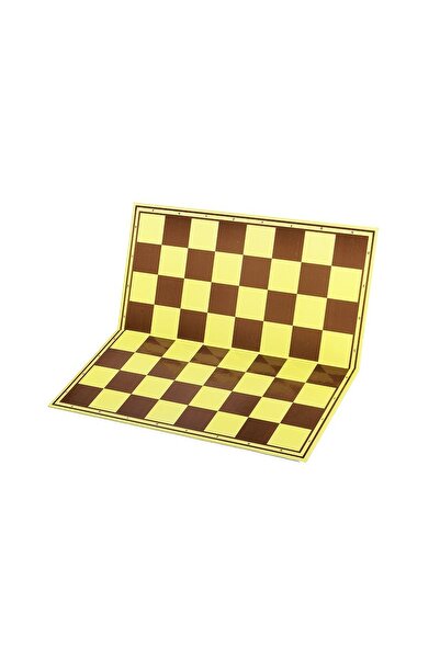 Sunrise Chess & Games Cardboard chessboard, yellow/brown, glossy